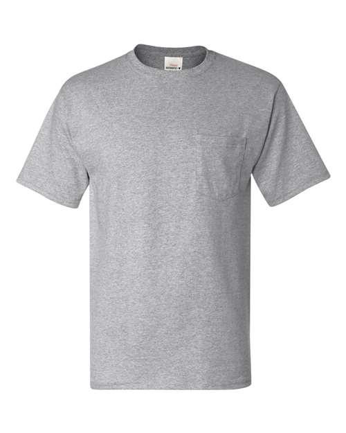 Hanes Authentic Pocket T-Shirt 5590 - Dresses Max