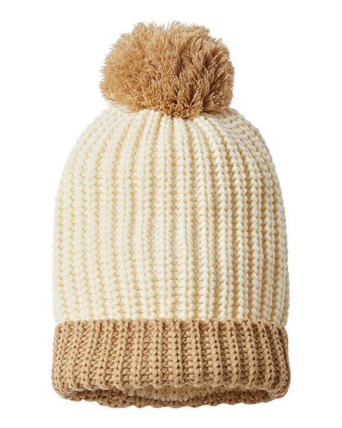 Richardson Chunky Cable with Cuff & Pom Beanie 143R - Dresses Max