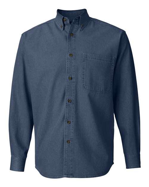 Sierra Pacific Long Sleeve Denim Shirt 3211 - Dresses Max