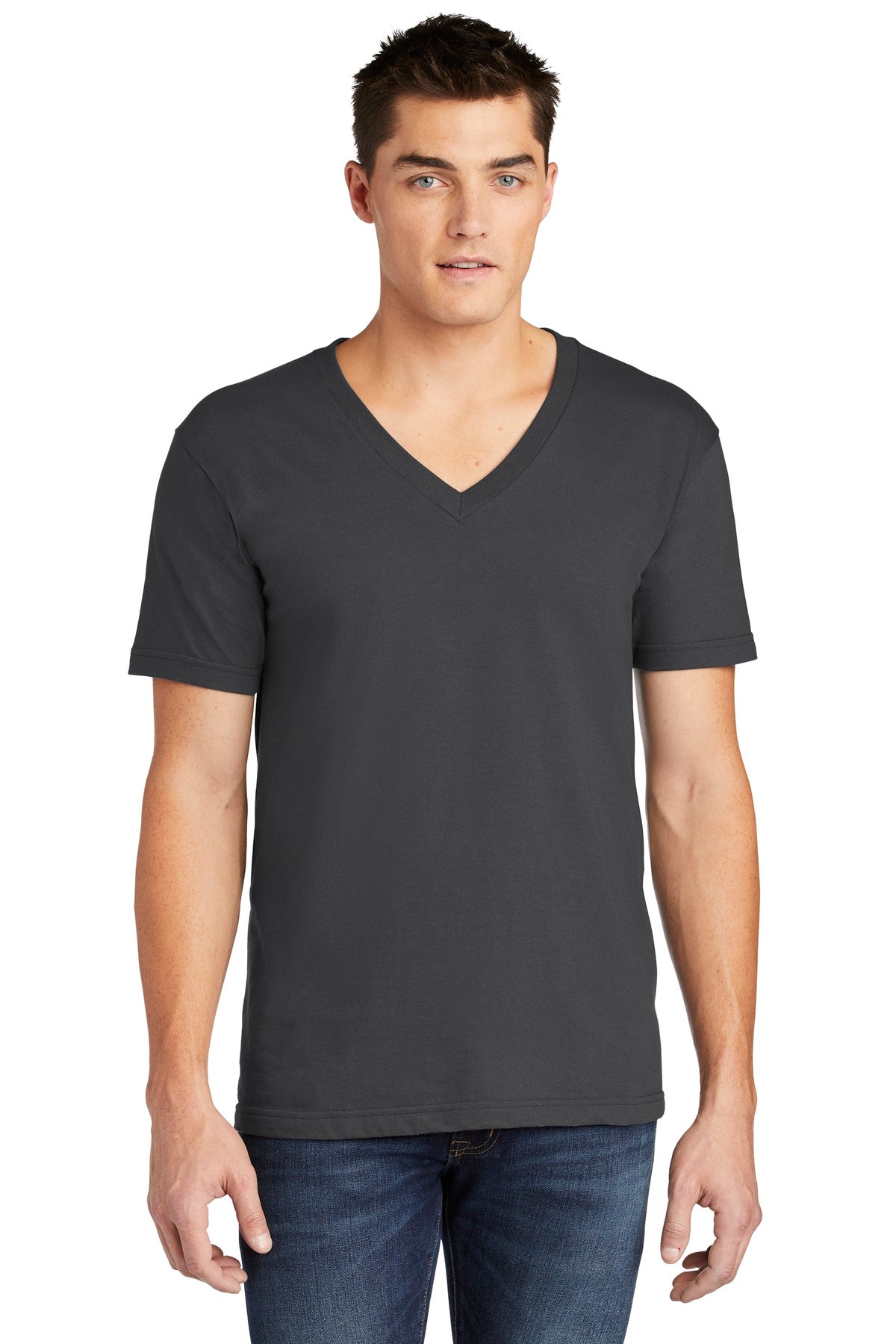 American Apparel    Fine Jersey V-Neck T-Shirt. 2456W