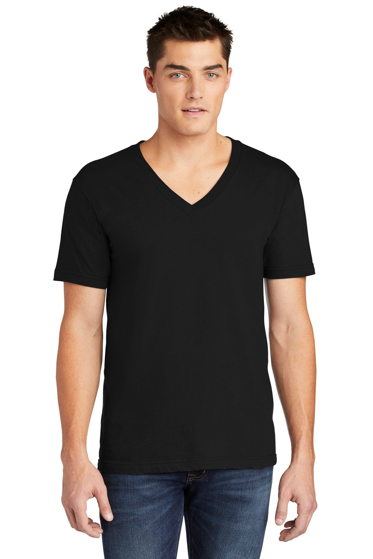 American Apparel    Fine Jersey V-Neck T-Shirt. 2456W