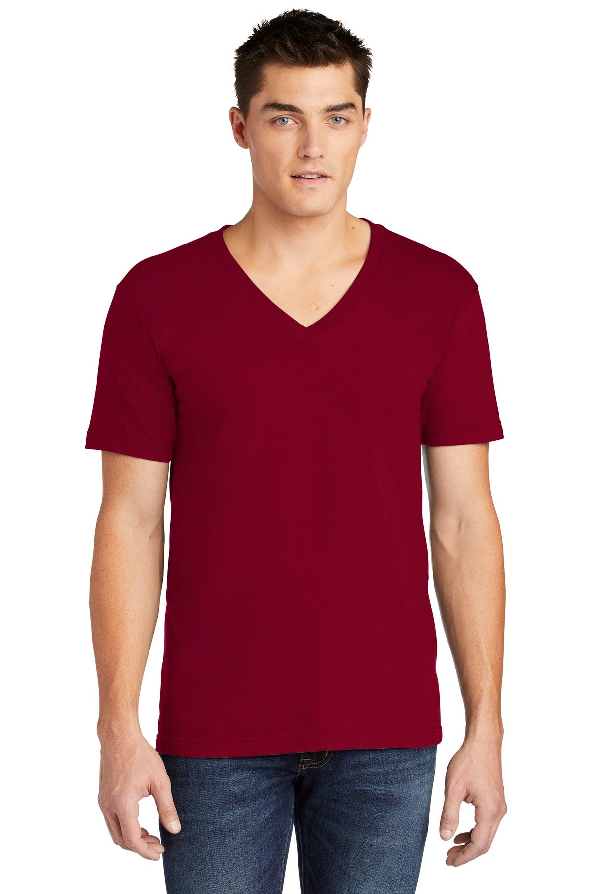 American Apparel    Fine Jersey V-Neck T-Shirt. 2456W