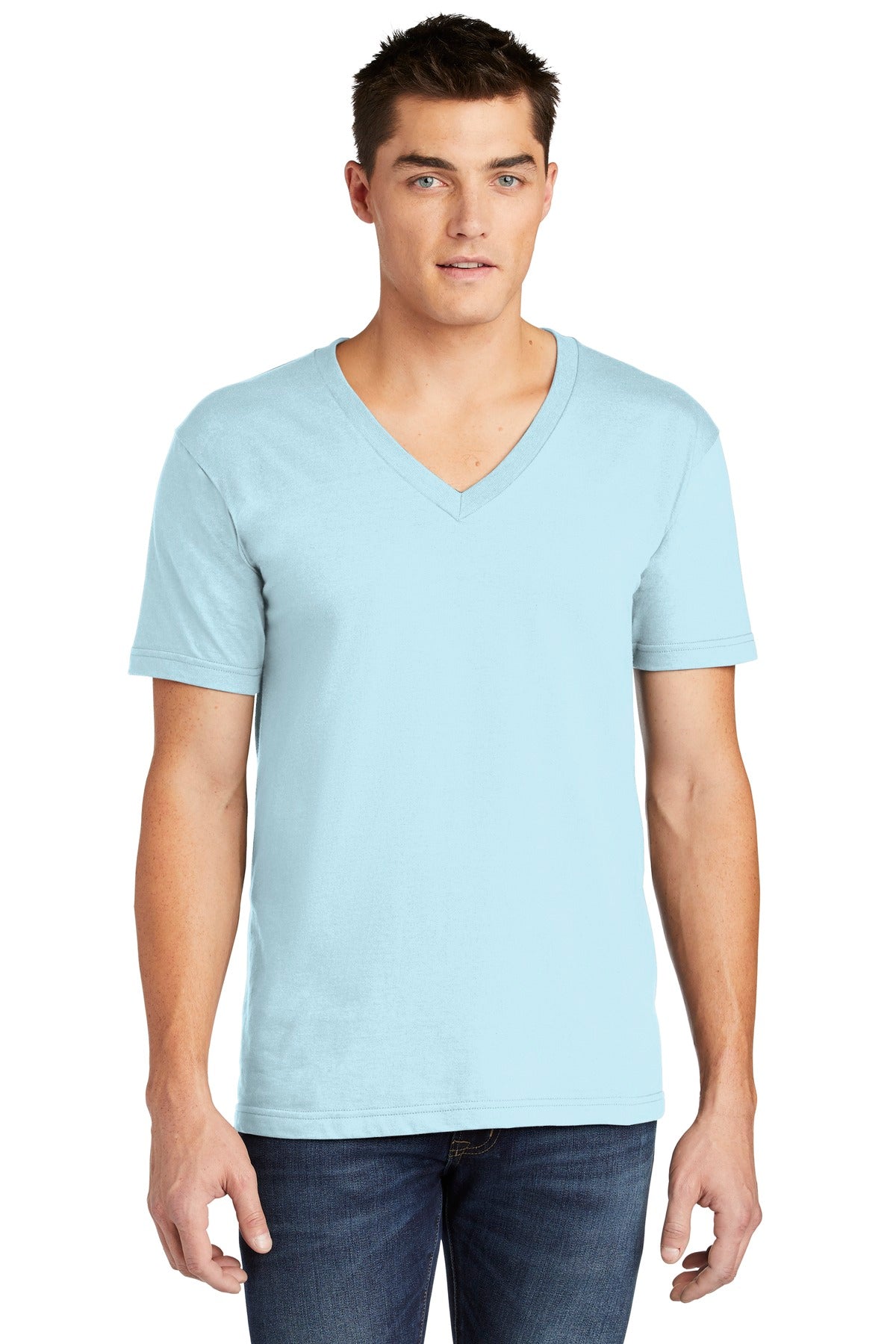 American Apparel    Fine Jersey V-Neck T-Shirt. 2456W