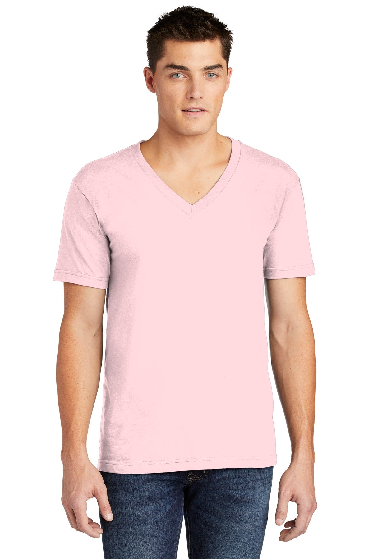 American Apparel    Fine Jersey V-Neck T-Shirt. 2456W