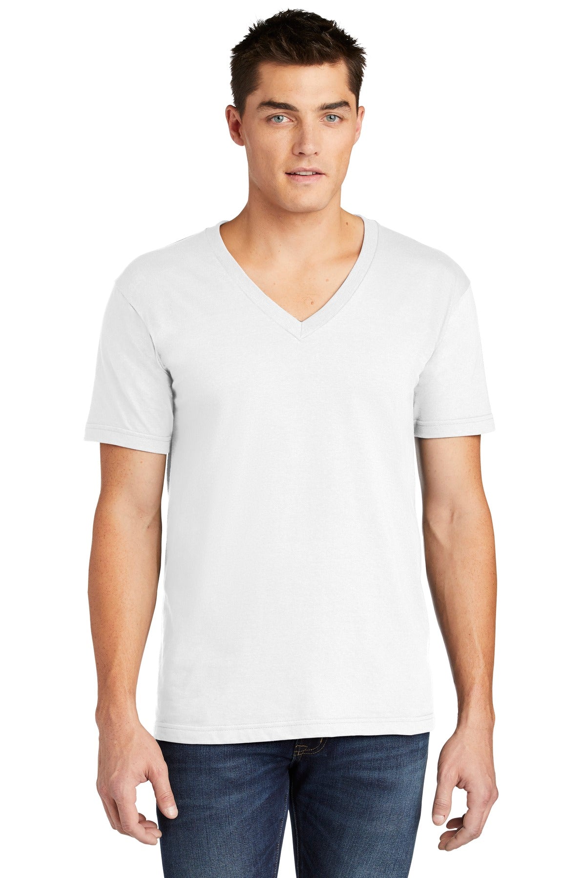 American Apparel    Fine Jersey V-Neck T-Shirt. 2456W