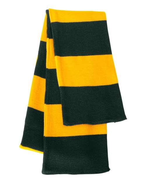 Sportsman Rugby-Striped Knit Scarf SP02 - Dresses Max