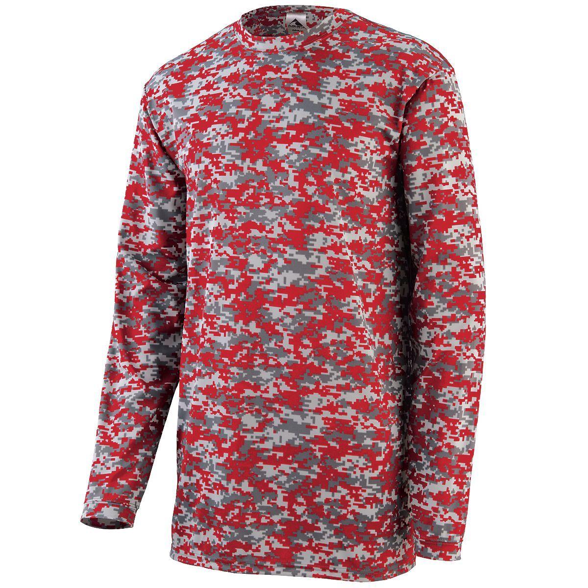 Digi Camo Wicking Long Sleeve T-Shirt - Dresses Max