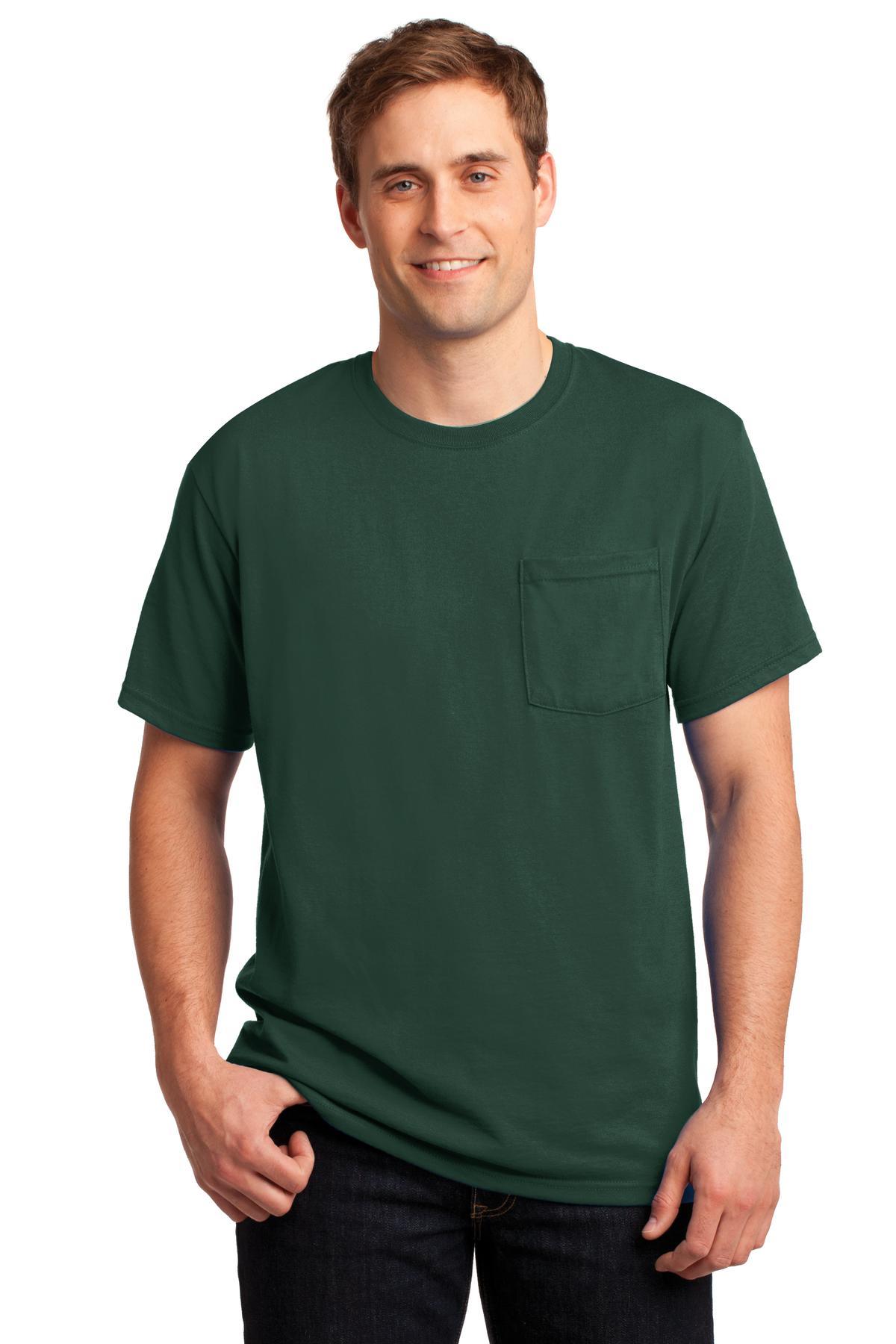 JERZEES - Dri-Power 50/50 Cotton/Poly Pocket T-Shirt. 29MP - Dresses Max