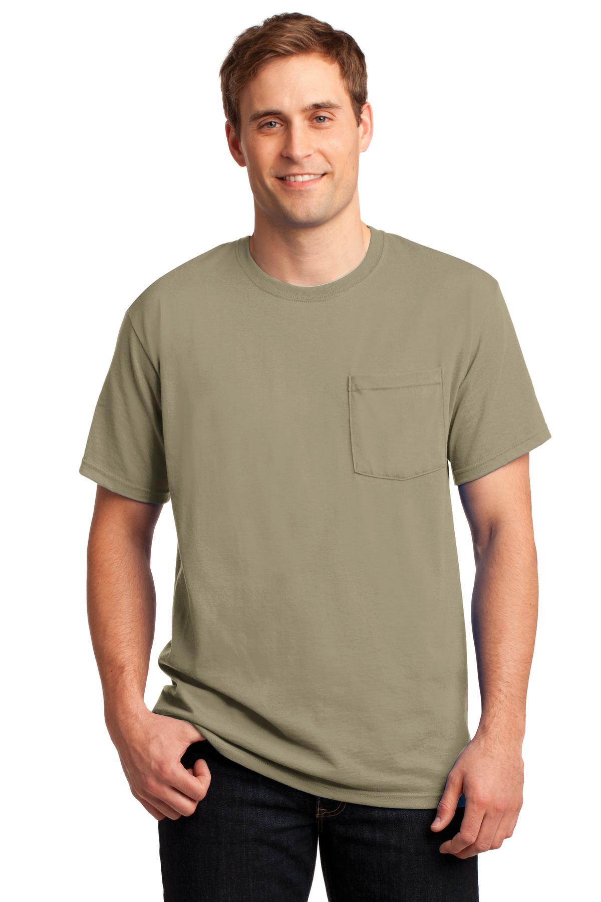 JERZEES - Dri-Power 50/50 Cotton/Poly Pocket T-Shirt. 29MP - Dresses Max
