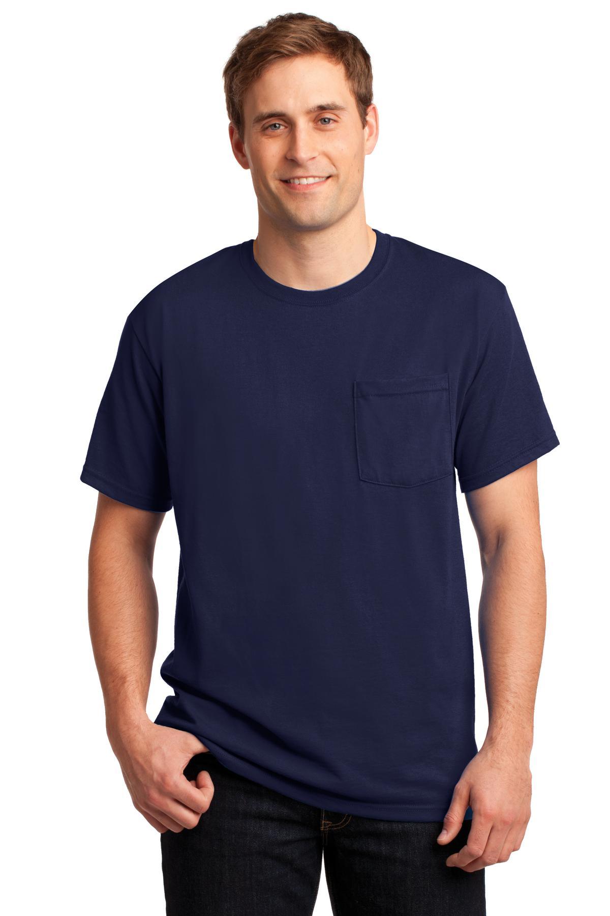 JERZEES - Dri-Power 50/50 Cotton/Poly Pocket T-Shirt. 29MP - Dresses Max