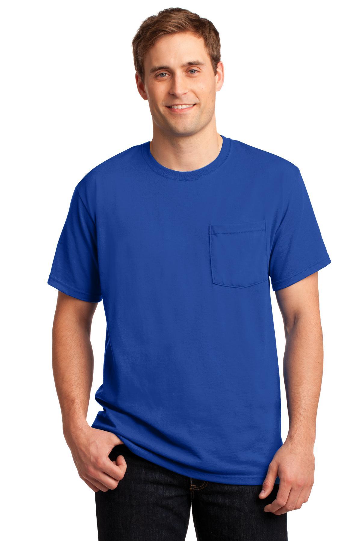 JERZEES - Dri-Power 50/50 Cotton/Poly Pocket T-Shirt. 29MP - Dresses Max