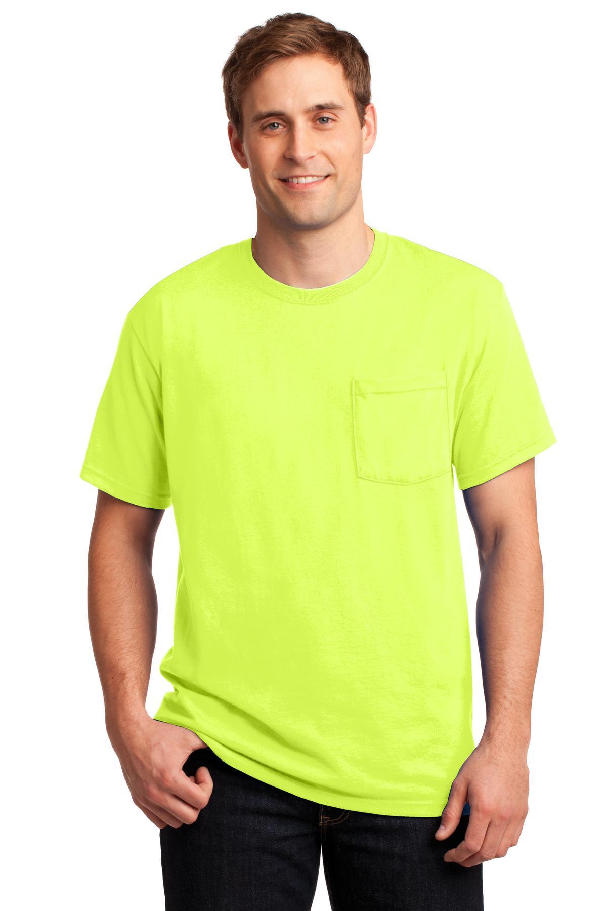 JERZEES - Dri-Power 50/50 Cotton/Poly Pocket T-Shirt. 29MP - Dresses Max