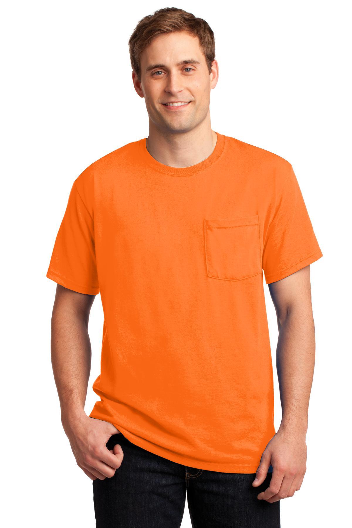 JERZEES - Dri-Power 50/50 Cotton/Poly Pocket T-Shirt. 29MP - Dresses Max