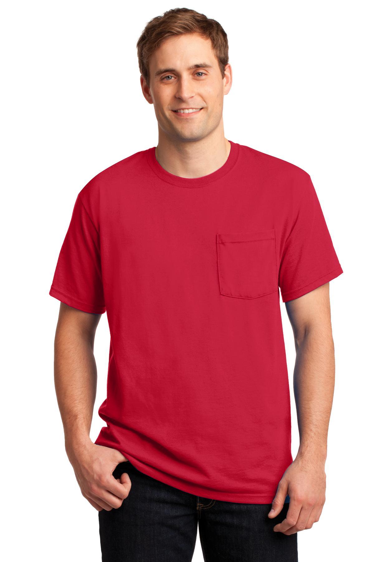 JERZEES - Dri-Power 50/50 Cotton/Poly Pocket T-Shirt. 29MP - Dresses Max