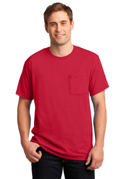 JERZEES - Dri-Power 50/50 Cotton/Poly Pocket T-Shirt. 29MP - Dresses Max