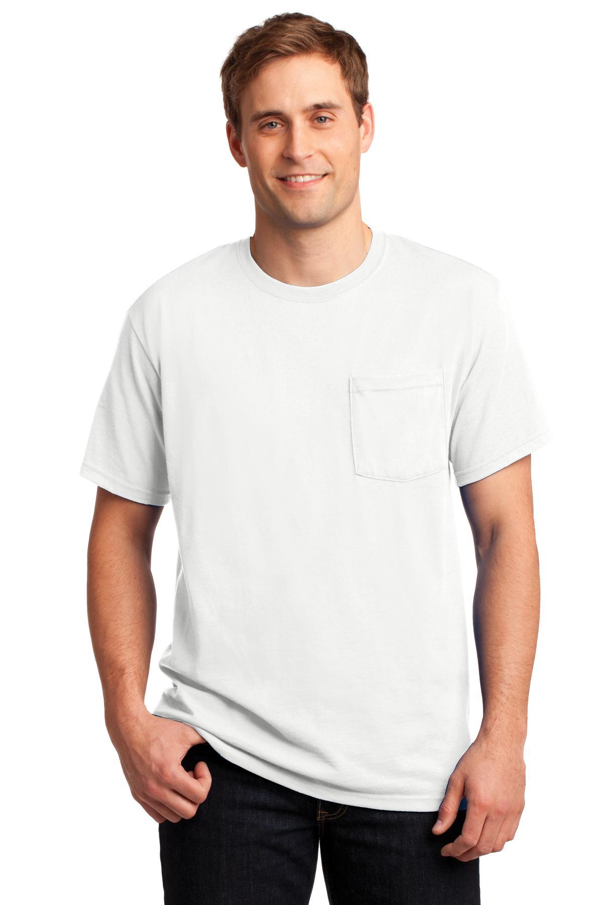 JERZEES - Dri-Power 50/50 Cotton/Poly Pocket T-Shirt. 29MP - Dresses Max
