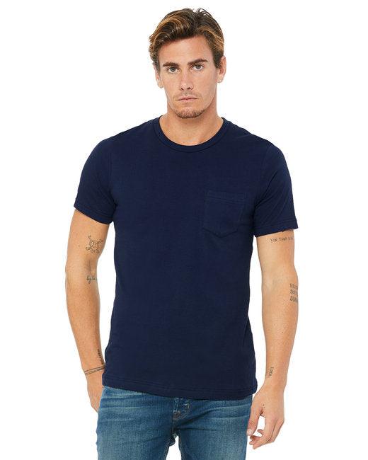 Bella + Canvas Men's Jersey Short-Sleeve Pocket T-Shirt 3021 - Dresses Max