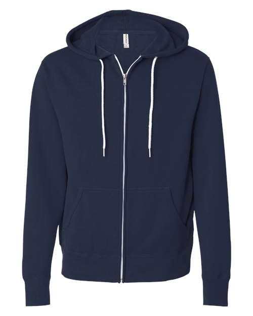 Independent Trading Co. Lightweight Full-Zip Hooded Sweatshirt AFX90UNZ - Dresses Max