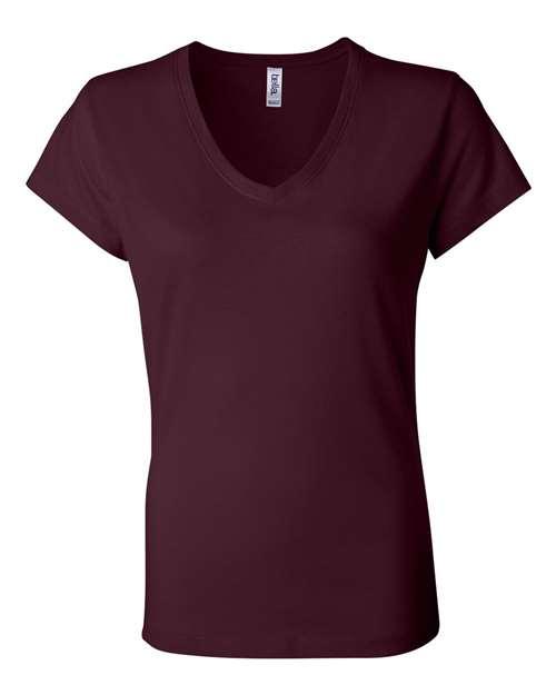 BELLA + CANVAS Women’s Jersey V-Neck Tee 6005 - Dresses Max