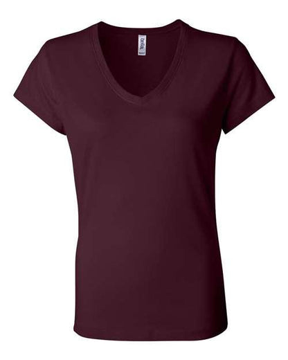 BELLA + CANVAS Women’s Jersey V-Neck Tee 6005 - Dresses Max