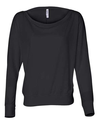 BELLA + CANVAS Women’s Flowy Off Shoulder Long Sleeve Tee 8850 - Dresses Max
