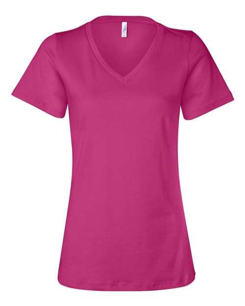 BELLA + CANVAS Women’s Relaxed Jersey V-Neck Tee 6405 - Dresses Max