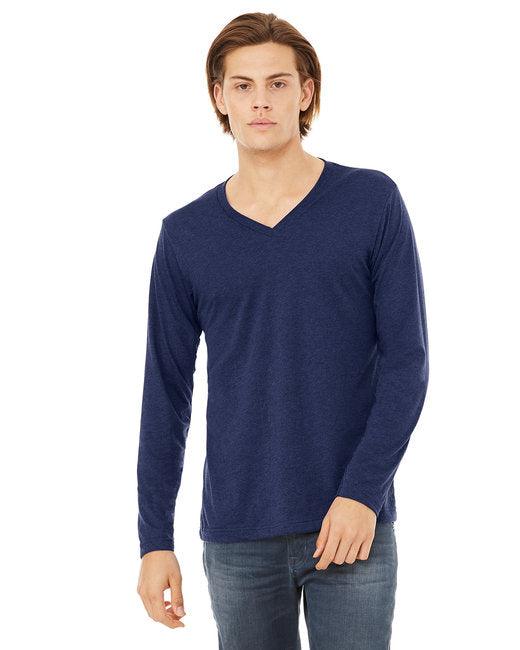 Bella + Canvas Unisex Jersey Long-Sleeve V-Neck T-Shirt 3425 - Dresses Max