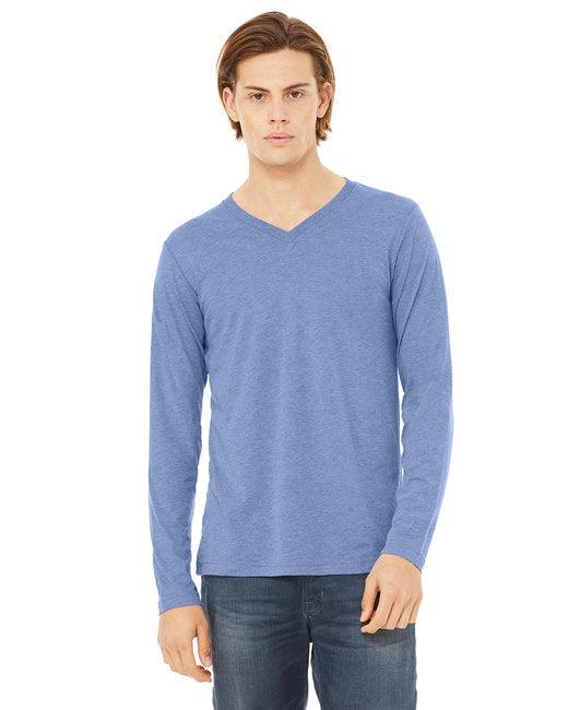 Bella + Canvas Unisex Jersey Long-Sleeve V-Neck T-Shirt 3425 - Dresses Max