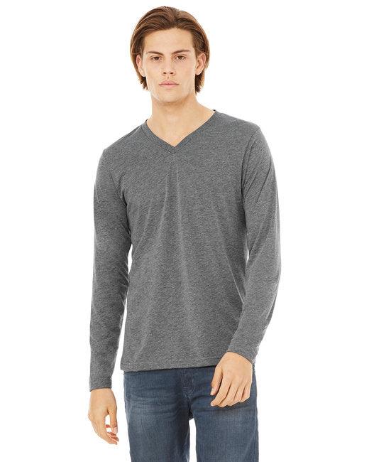 Bella + Canvas Unisex Jersey Long-Sleeve V-Neck T-Shirt 3425 - Dresses Max