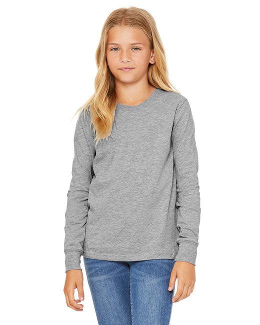Bella + Canvas Youth Jersey Long-Sleeve T-Shirt 3501Y - Dresses Max