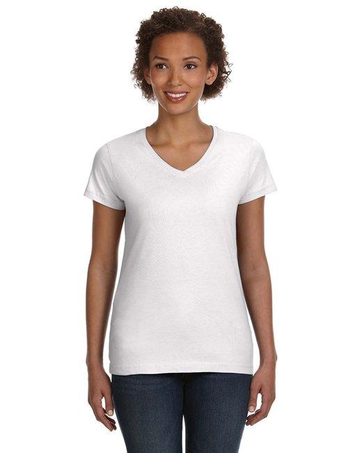 LAT Ladies' V-Neck Fine Jersey T-Shirt 3507 - Dresses Max