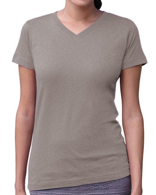 LAT Ladies' V-Neck Fine Jersey T-Shirt 3507 - Dresses Max