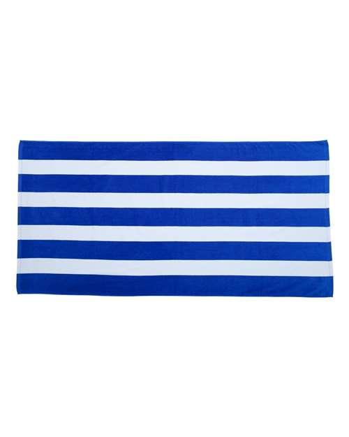 Carmel Towel Company Cabana Stripe Velour Beach Towel C3060S - Dresses Max