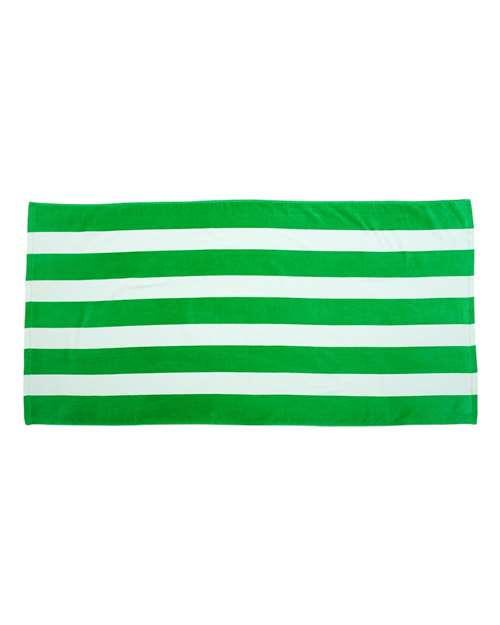 Carmel Towel Company Cabana Stripe Velour Beach Towel C3060S - Dresses Max