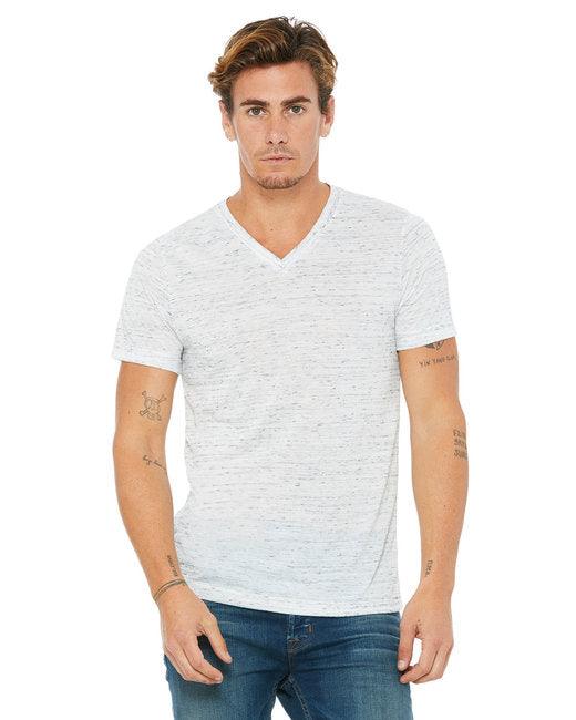 Bella + Canvas Unisex Textured Jersey V-Neck T-Shirt 3655C - Dresses Max