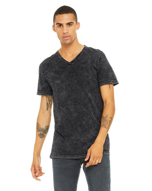 Bella + Canvas Unisex Textured Jersey V-Neck T-Shirt 3655C - Dresses Max
