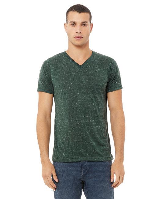 Bella + Canvas Unisex Textured Jersey V-Neck T-Shirt 3655C - Dresses Max