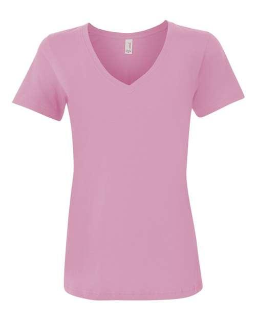 Anvil Women's Featherweight V-Neck T-Shirt 392 - Dresses Max