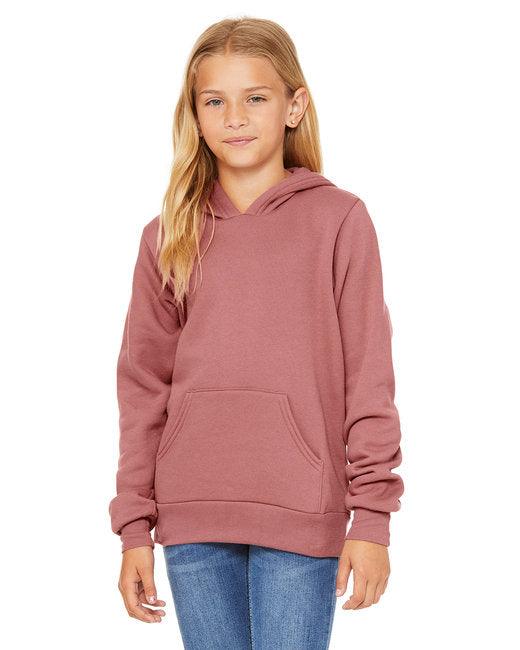 Bella + Canvas Youth Sponge Fleece Pullover Hooded Sweatshirt 3719Y - Dresses Max