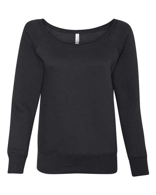 BELLA + CANVAS Women’s Sponge Fleece Wide Neck Sweatshirt 7501 - Dresses Max