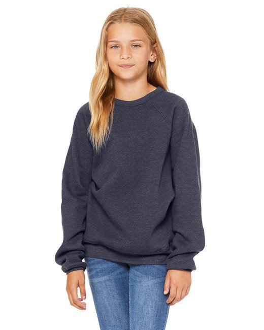 Bella + Canvas Youth Sponge Fleece Raglan Sweatshirt 3901Y - Dresses Max