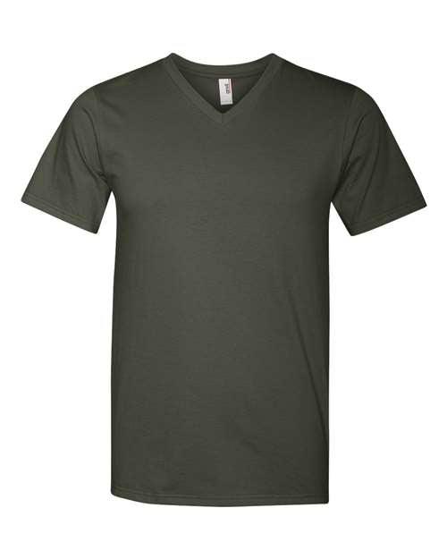 Anvil Lightweight V-Neck T-Shirt 982 - Dresses Max