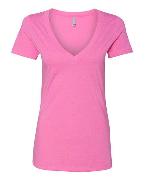 Next Level Women’s CVC Deep V-Neck T-Shirt 6640 - Dresses Max