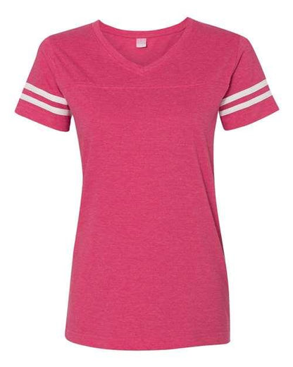 LAT Women's Football V-Neck Fine Jersey Tee 3537 - Dresses Max