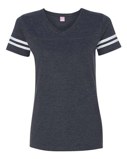 LAT Women's Football V-Neck Fine Jersey Tee 3537 - Dresses Max