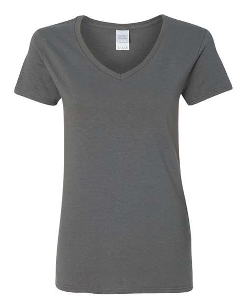 Gildan Heavy Cotton™ Women’s V-Neck T-Shirt 5V00L - Dresses Max