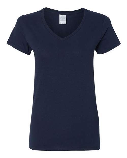 Gildan Heavy Cotton™ Women’s V-Neck T-Shirt 5V00L - Dresses Max
