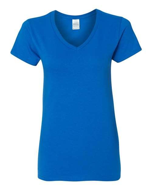 Gildan Heavy Cotton™ Women’s V-Neck T-Shirt 5V00L - Dresses Max