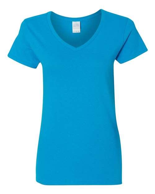 Gildan Heavy Cotton™ Women’s V-Neck T-Shirt 5V00L - Dresses Max