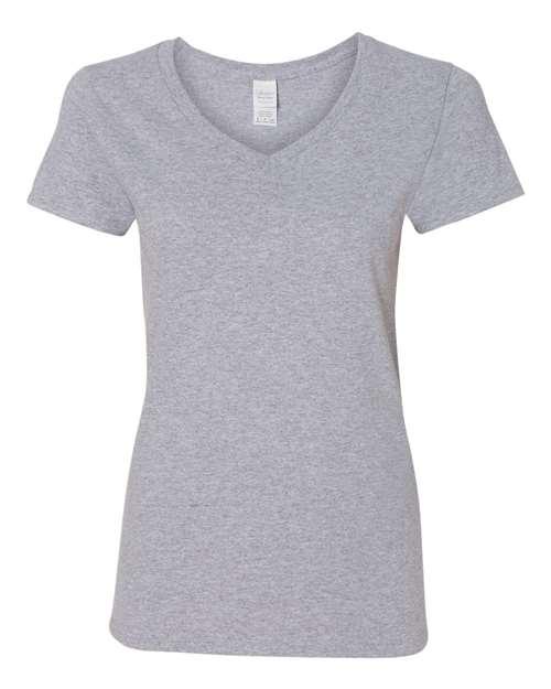 Gildan Heavy Cotton™ Women’s V-Neck T-Shirt 5V00L - Dresses Max